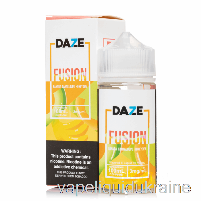 Vape Liquid Ukraine Banana Cantaloupe Honeydew - 7 Daze Fusion - 100mL 0mg